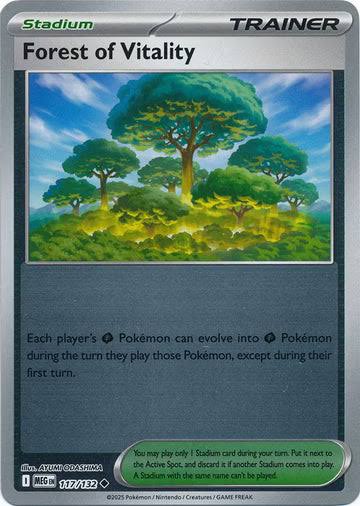 Forest of Vitality reverse holo Pokémon kaart nummer 117 uit Mega Evolution set