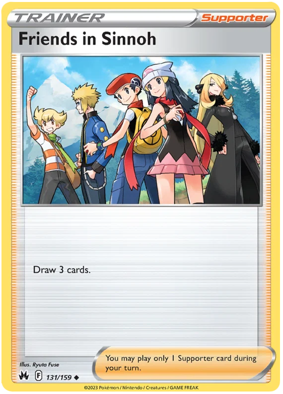 Pokémon Friends in Sinnoh 131/159 common trainerkaart uit Crown Zenith