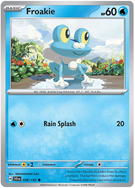 Froakie common kaart #039 uit de Pokémon Stellar Crown set