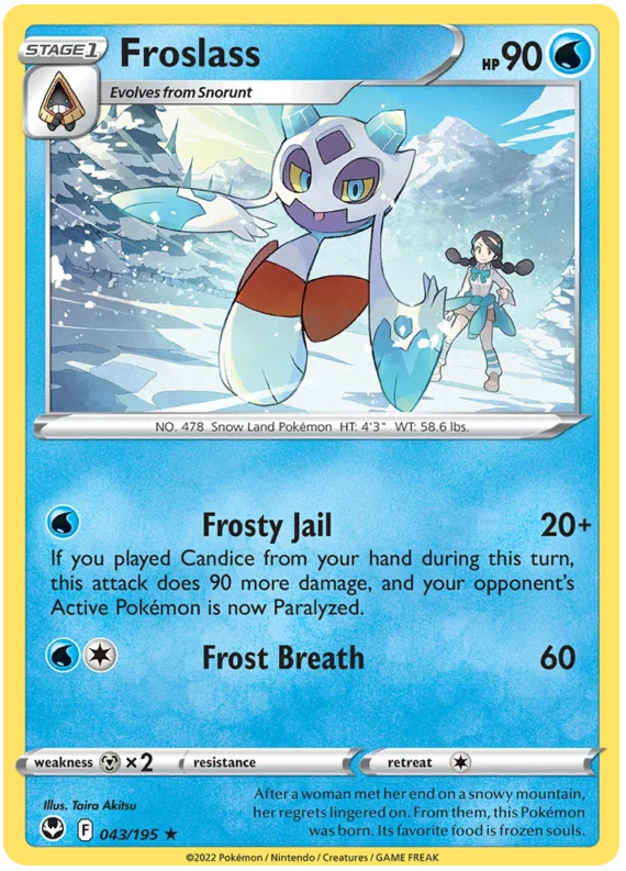 Froslass common kaart #043 uit de Pokémon Silver Tempest set