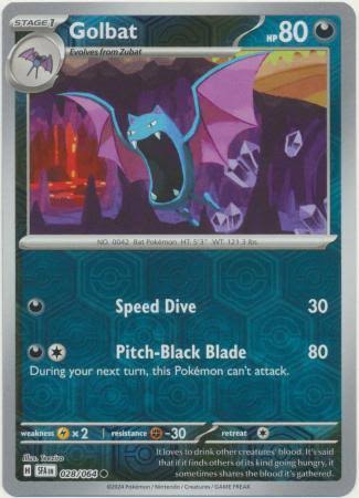 Golbat Reverse Holo kaart #028 uit de Pokémon Shrouded Fable set