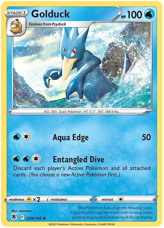 Golduck common kaart #029/189 uit de Pokémon Astral Radiance set
