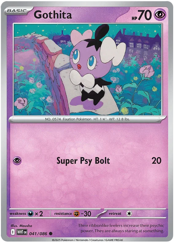 Pokémon Gothita #041 common kaart uit de White Flare set