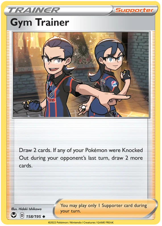 Gym Trainer #158/195 common trainerkaart uit de Pokémon Silver Tempest set