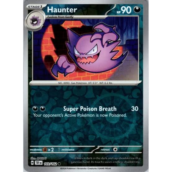 Haunter Reverse Holo kaart #103 uit de Pokémon Temporal Forces set