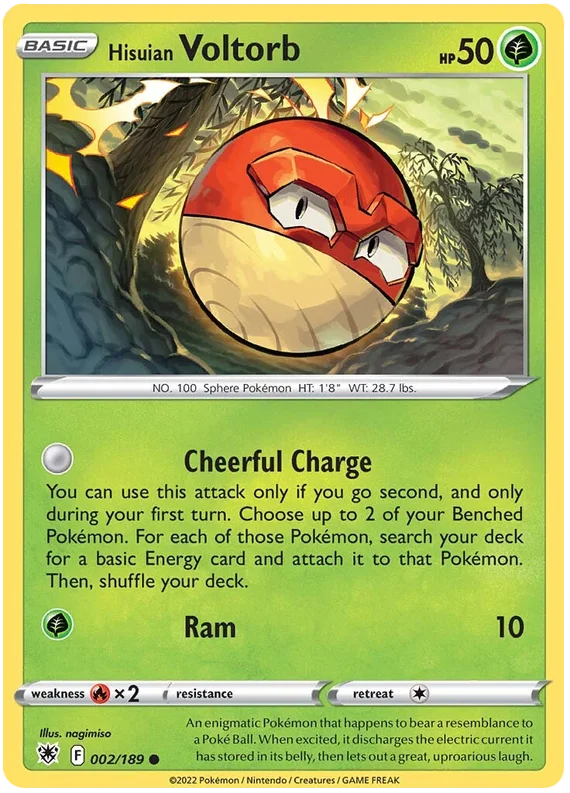 Hisuian Voltorb common kaart 002/189 uit de Pokémon Astral Radiance set