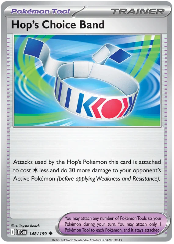 Pokémon Hop's Choice Band kaart nummer 148 uit de Journey Together set, common rarity
