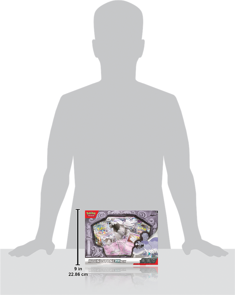 Pokémon Houndstone ex Box met promo kaarten, Greavard, oversized card en booster packs uit Scarlet & Violet