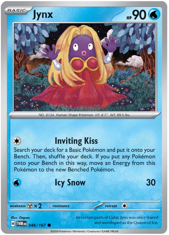 Jynx common kaart #046 uit de Pokémon Twilight Masquerade set