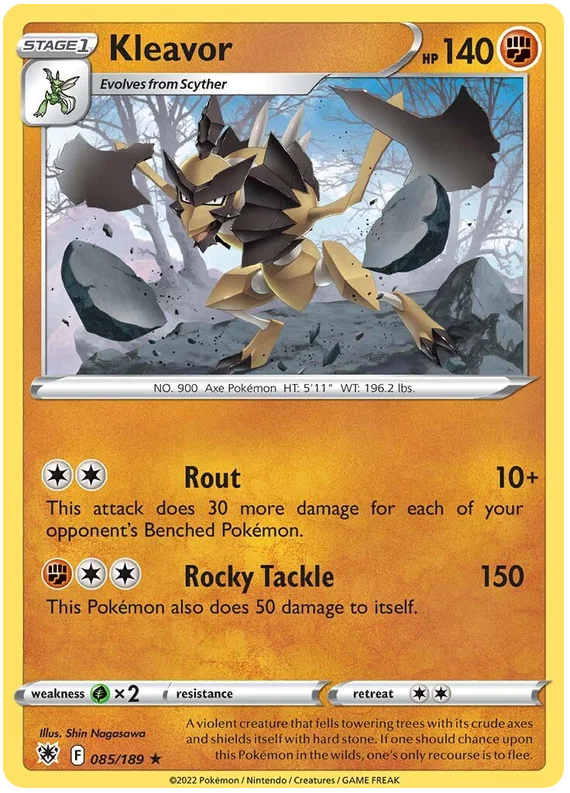 Kleavor common #085/189 Pokémon kaart uit de Astral Radiance set