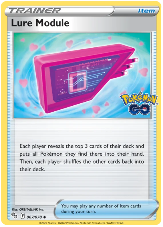 Lure Module Trainer kaart uit Pokémon Go voor Pokémon TCG