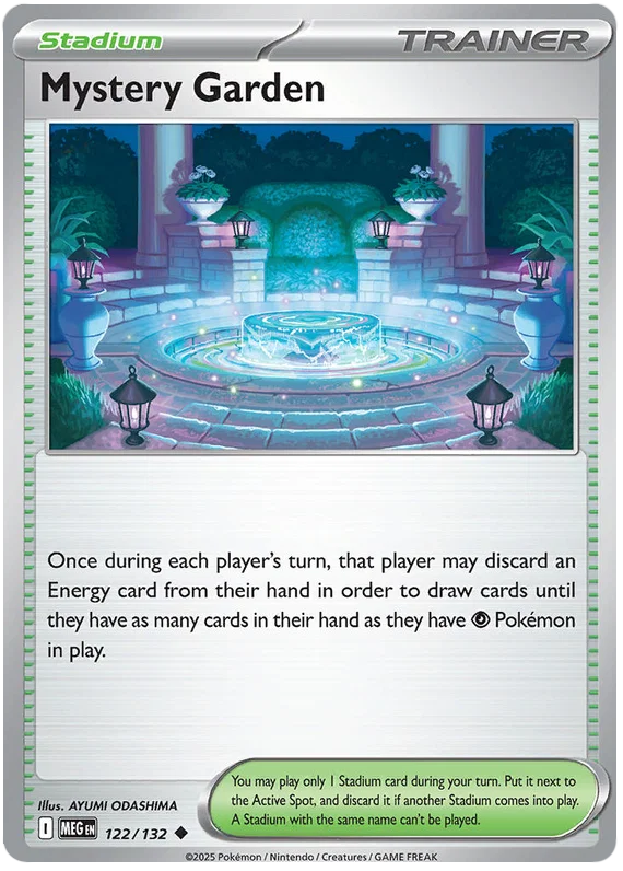 Pokémon Mystery Garden common kaart nummer 122 uit de Mega Evolution set