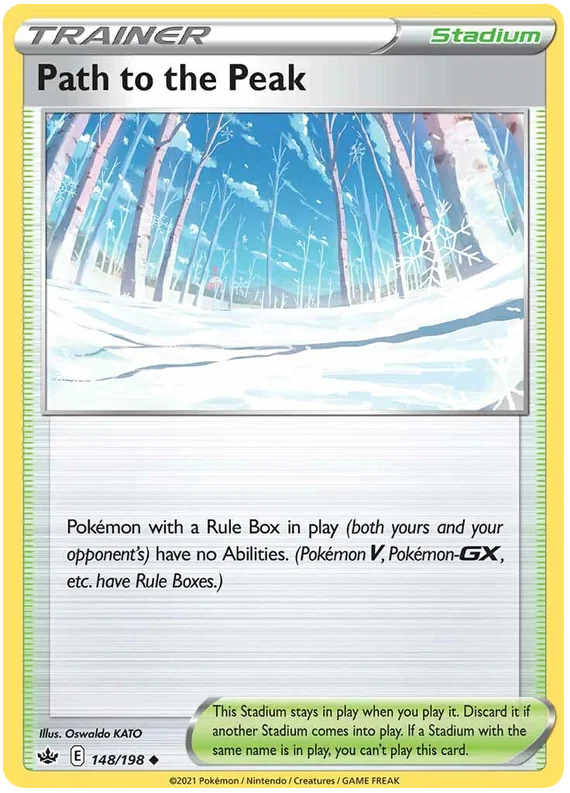 Path to the Peak Trainer Stadium kaart uit de Pokémon Chilling Reign set, common #148/198