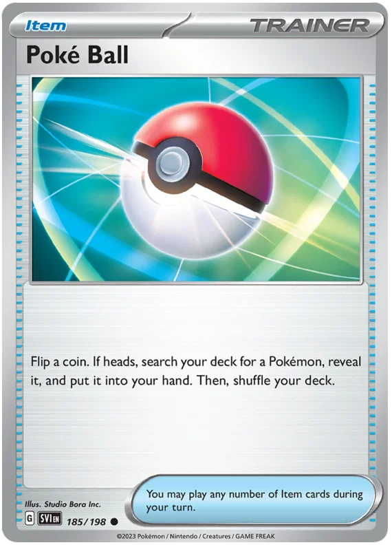 Pokémon Poké Ball #185 common kaart uit de Scarlet & Violet basisset