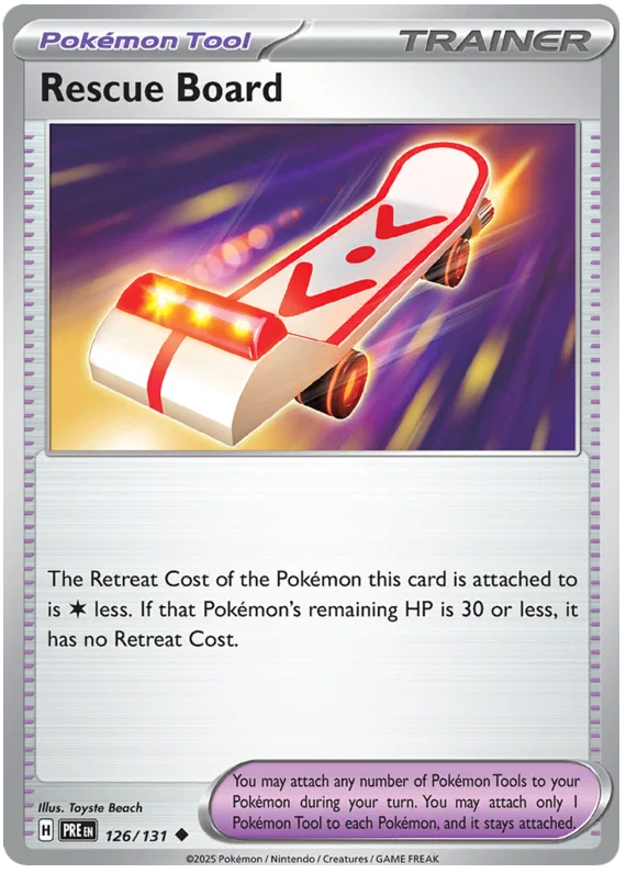 Pokémon Rescue Board common kaart nummer 126 uit Prismatic Evolutions set