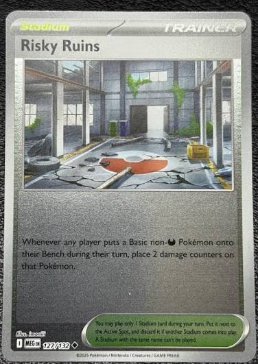 Risky Ruins #127 reverse holo kaart uit de Pokémon Mega Evolution set