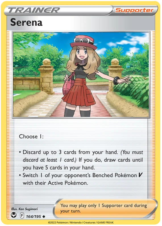 Pokémon Serena common kaart #164 uit de Silver Tempest set