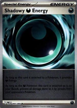 Shadowy Energy reverse holo kaart #083 uit de Pokemon set Pitch Black