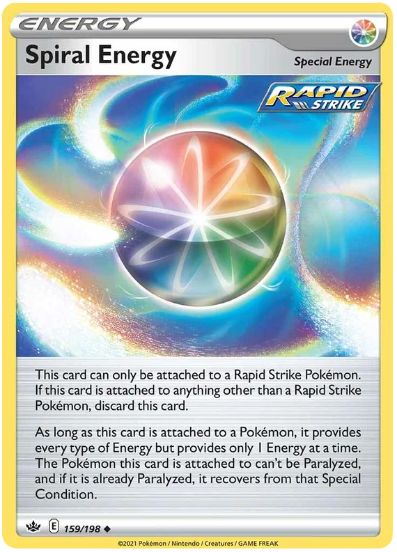 Spiral Energy special energy kaart 159/198 uit Chilling Reign, Rapid Strike