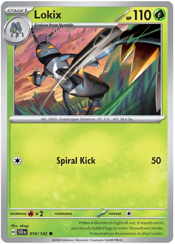 Lokix common #016 losse Pokémon kaart uit de Stellar Crown set