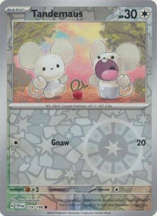 Tandemaus #159 reverse holo kaart uit de Pokémon Scarlet & Violet basisset