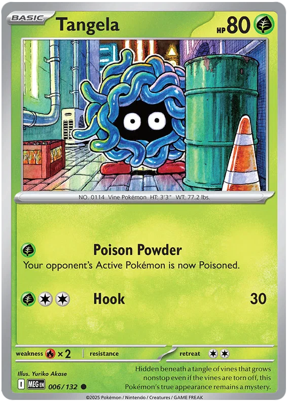 Tangela #006 common Pokémon kaart uit de Mega Evolution set