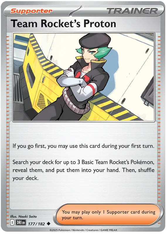 Team Rocket's Proton common kaart #177 uit Pokémon Destined Rivals