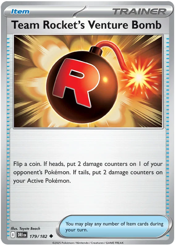 Team Rocket's Venture common trainerkaart nummer 179 uit Pokemon Destined Rivals