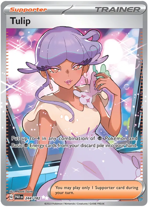 Pokémon Tulip Ultra Rare kaart nummer 244 uit de Paradox Rift set