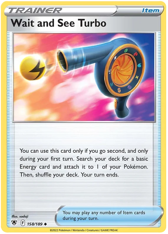 Wait and See Turbo trainerkaart uit de Pokémon Astral Radiance set, common #158/189