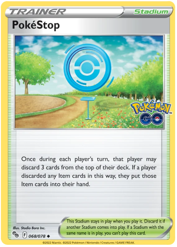 PokéStop stadium trainerkaart 068/078 uit de Pokemon GO set