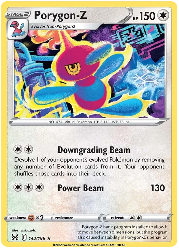 Porygon-Z common kaart uit Pokémon Lost Origin – normale Pokémon voor verzamelaars en spelers.