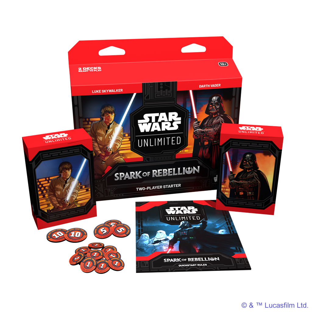 Star Wars Unlimited Spark of Rebellion 2-Player Starter met Luke Skywalker en Darth Vader decks