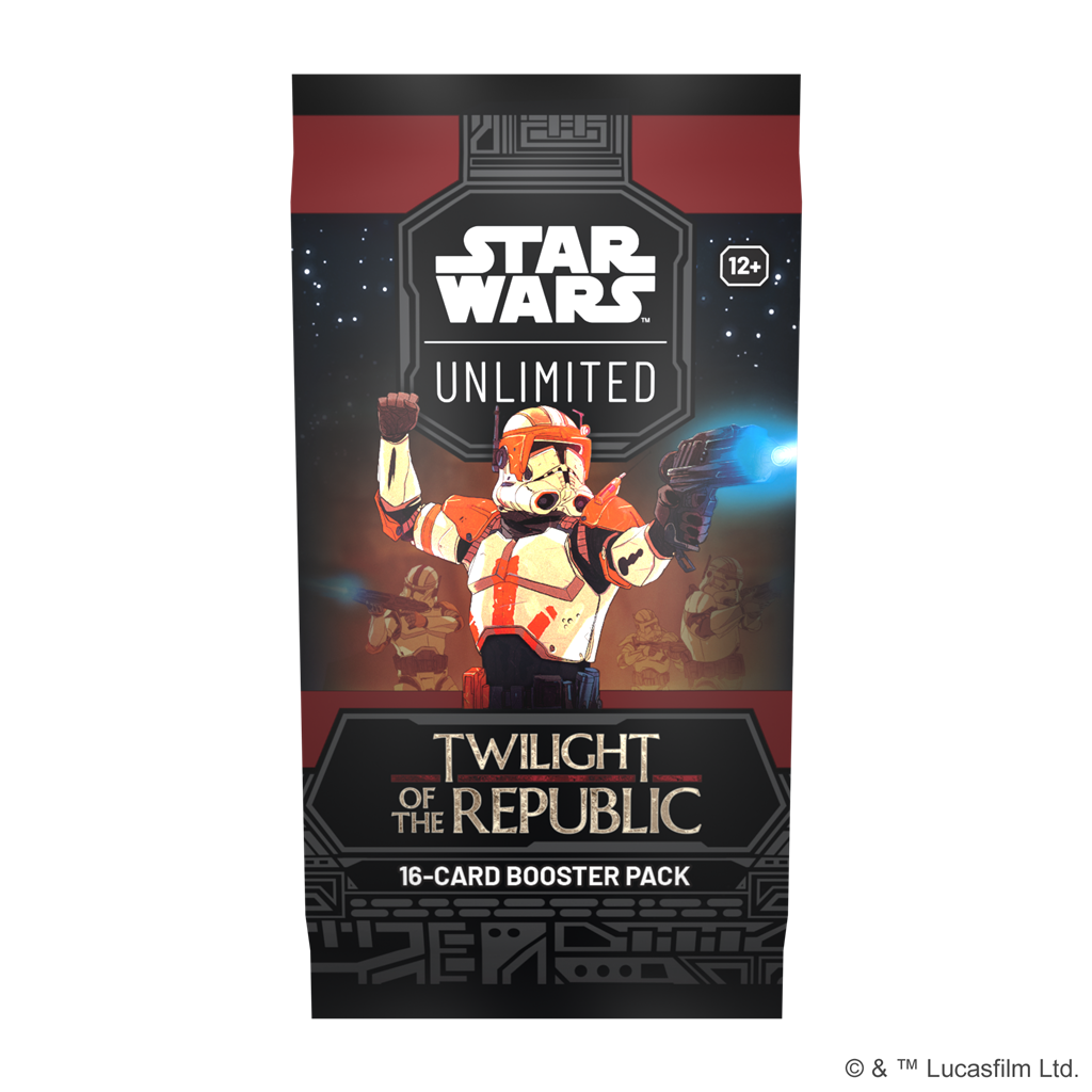 Star Wars Unlimited Twilight of the Republic Boosterpack met Clone Wars personages en kaarten