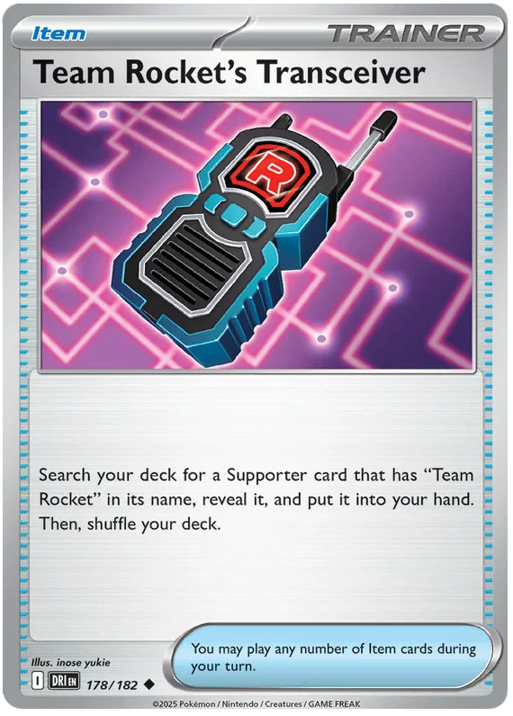 Team Rocket's Transceiver common kaart nummer 178 uit Pokemon Destined Rivals set