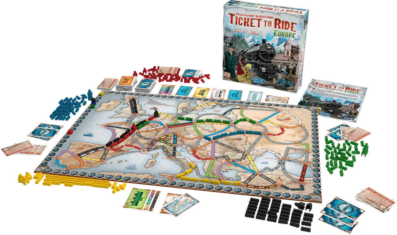 Ticket to Ride Europe Nederlandstalig bordspel met treintjes, tunnels en bestemmingskaarten