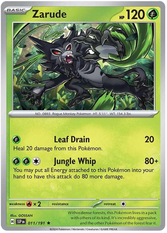 Zarude Holo #011 uit de Pokémon Surging Sparks set
