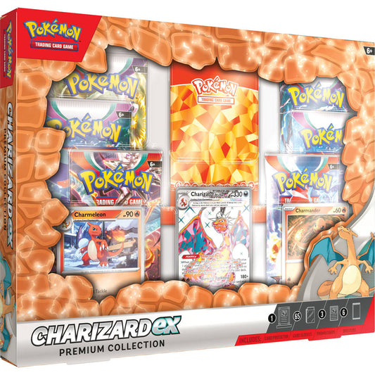 Ontdek de kracht van Charizard en zijn evolutielijn met de Pokémon TCG: Charizard ex Premium Collection. Een must-have voor elke Pokémon-kaartenverzamelaar!