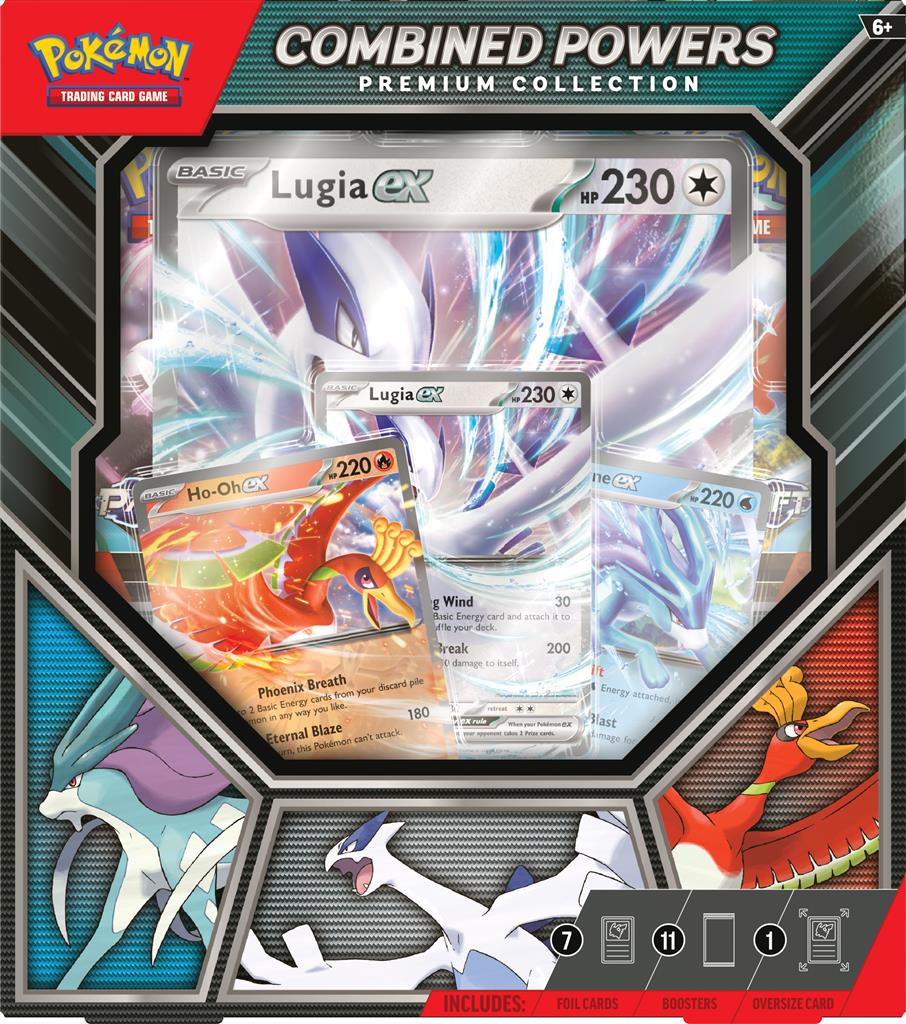 Combined Powers Premium Collection met Lugia, Ho-Oh, en Suicune ex.