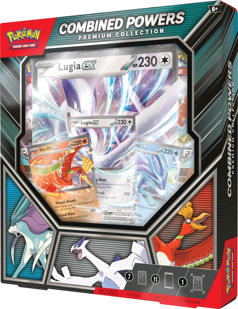 Combined Powers Premium Collection met Lugia, Ho-Oh, en Suicune ex.