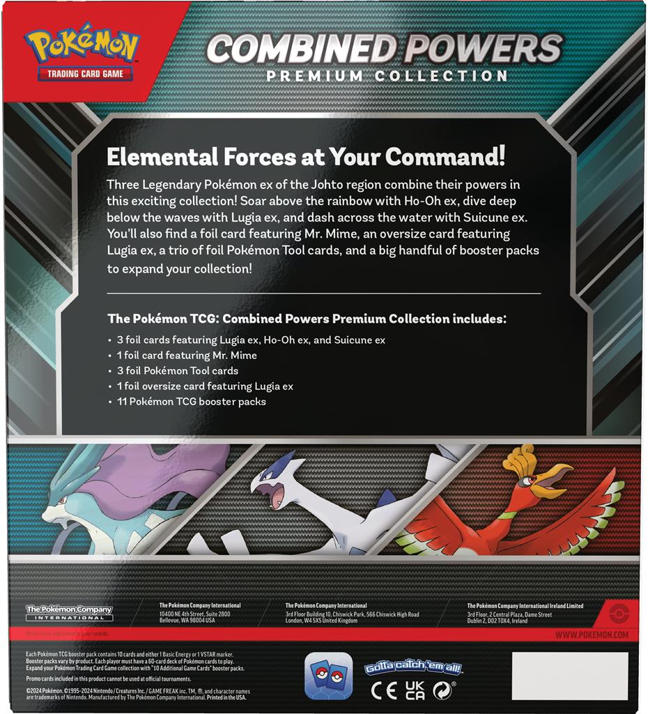 Combined Powers Premium Collection met Lugia, Ho-Oh, en Suicune ex.