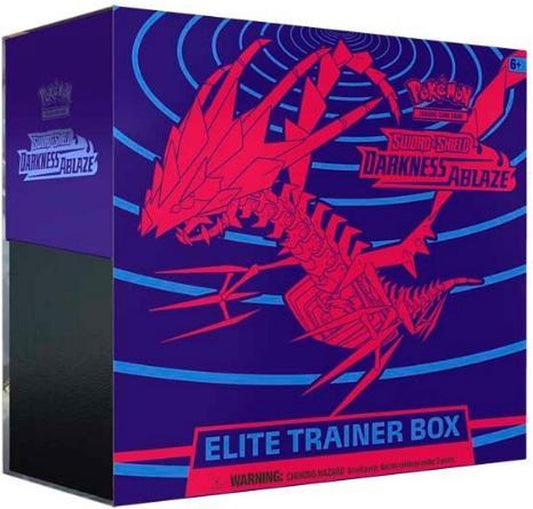 Ontdek de kracht van Darkness Ablaze met deze exclusieve Elite Trainer Box, compleet met boosters, kaarten en accessoires voor het ultieme Pokémon TCG-avontuur.