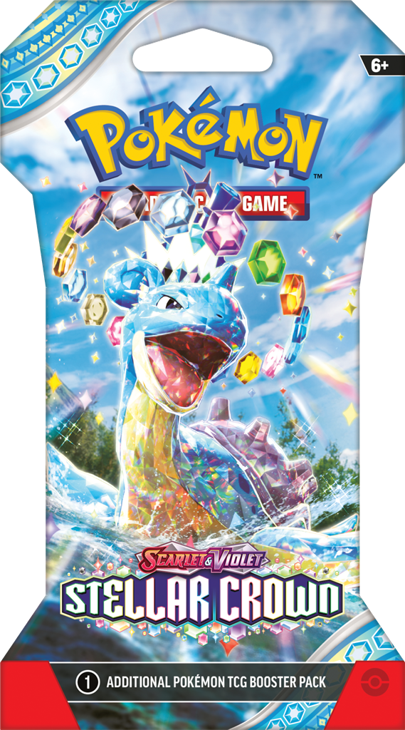 Stellar Crown Sleeved Boosterpack met krachtige nieuwe Pokémon kaarten.