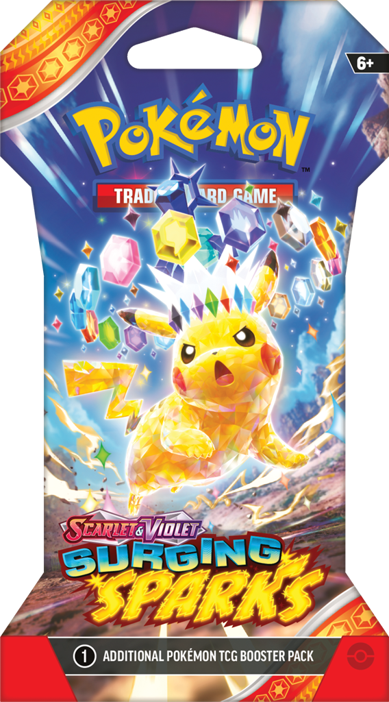 Pokémon TCG Scarlet & Violet-Surging Sparks Sleeved Boosterpack met Pikachu ex