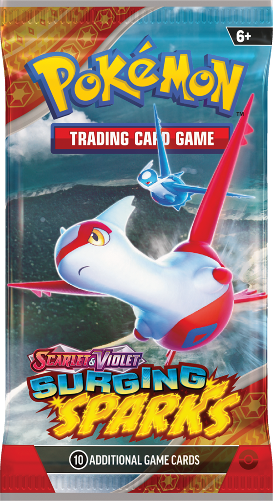 Pokémon TCG Scarlet & Violet-Surging Sparks boosterpack met Pikachu ex en nieuwe Pokémon-kaarten