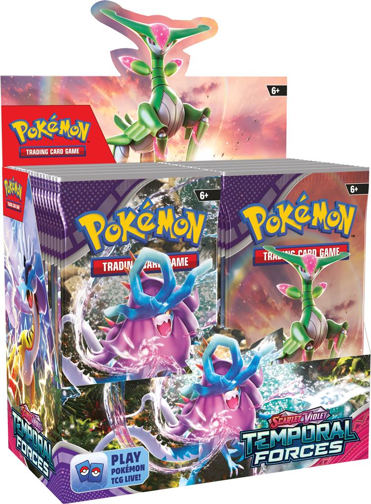 Temporal Forces boosterpack met krachtige Pokémon en ACE SPEC-kaarten.