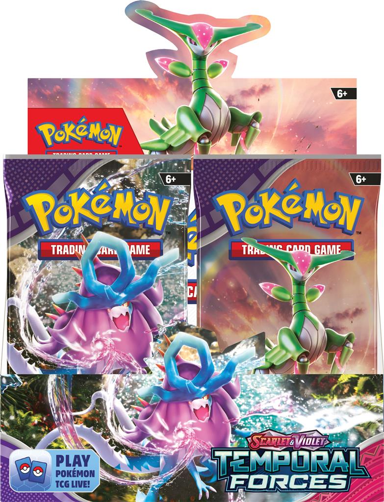 Temporal Forces boosterpack met krachtige Pokémon en ACE SPEC-kaarten.