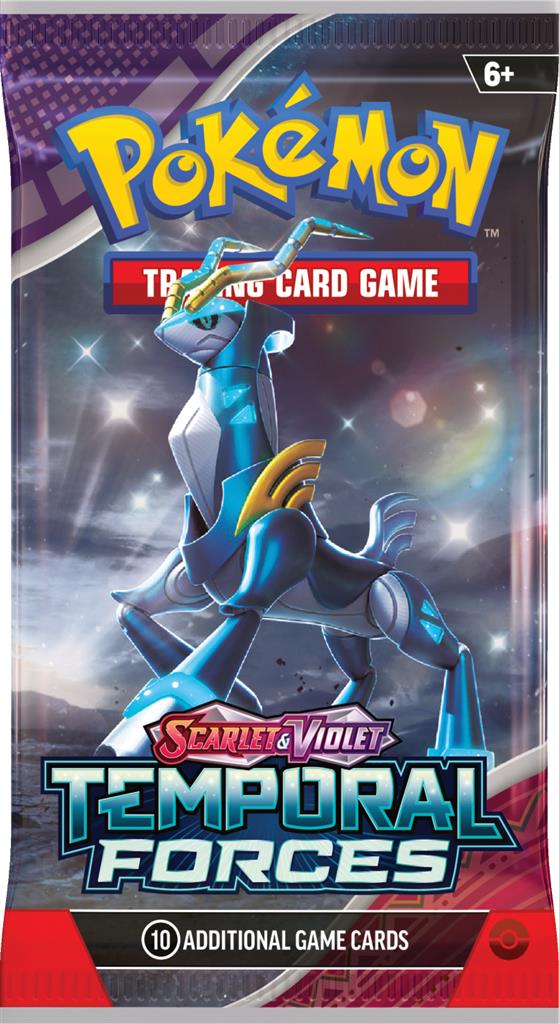 Temporal Forces boosterpack met krachtige Pokémon en ACE SPEC-kaarten.