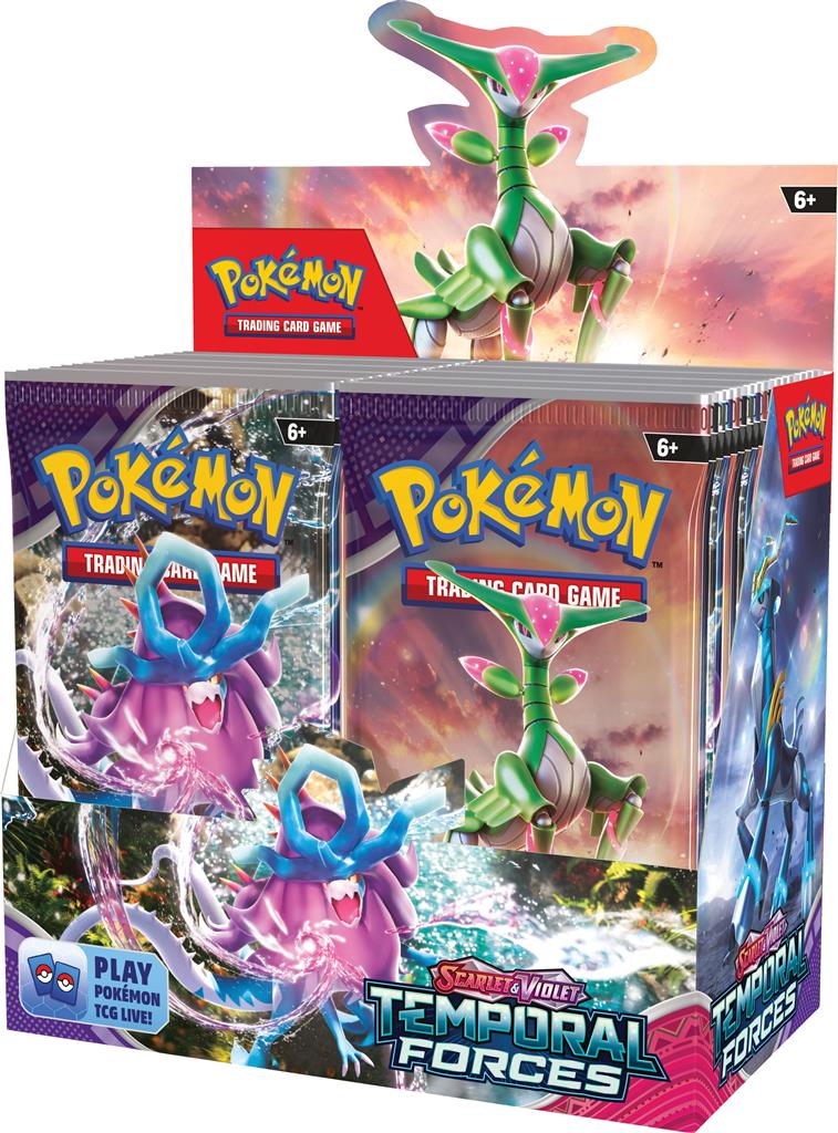 Temporal Forces boosterpack met krachtige Pokémon en ACE SPEC-kaarten.