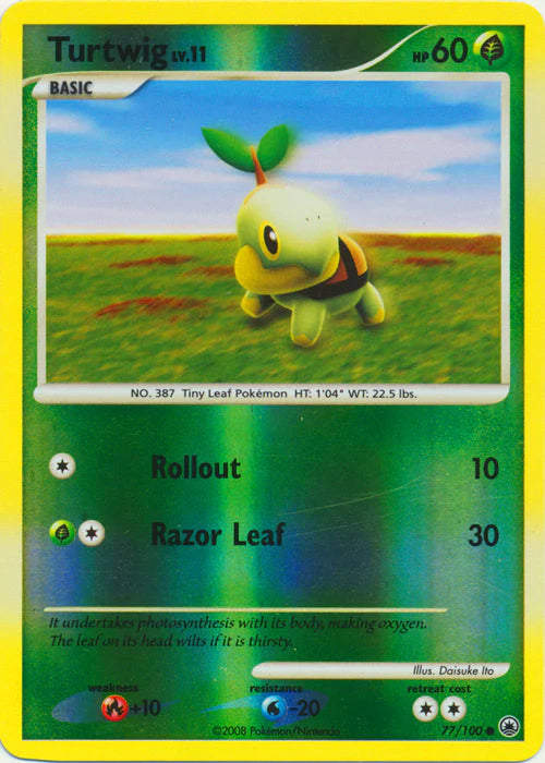 #077 Turtwig Reverse holo